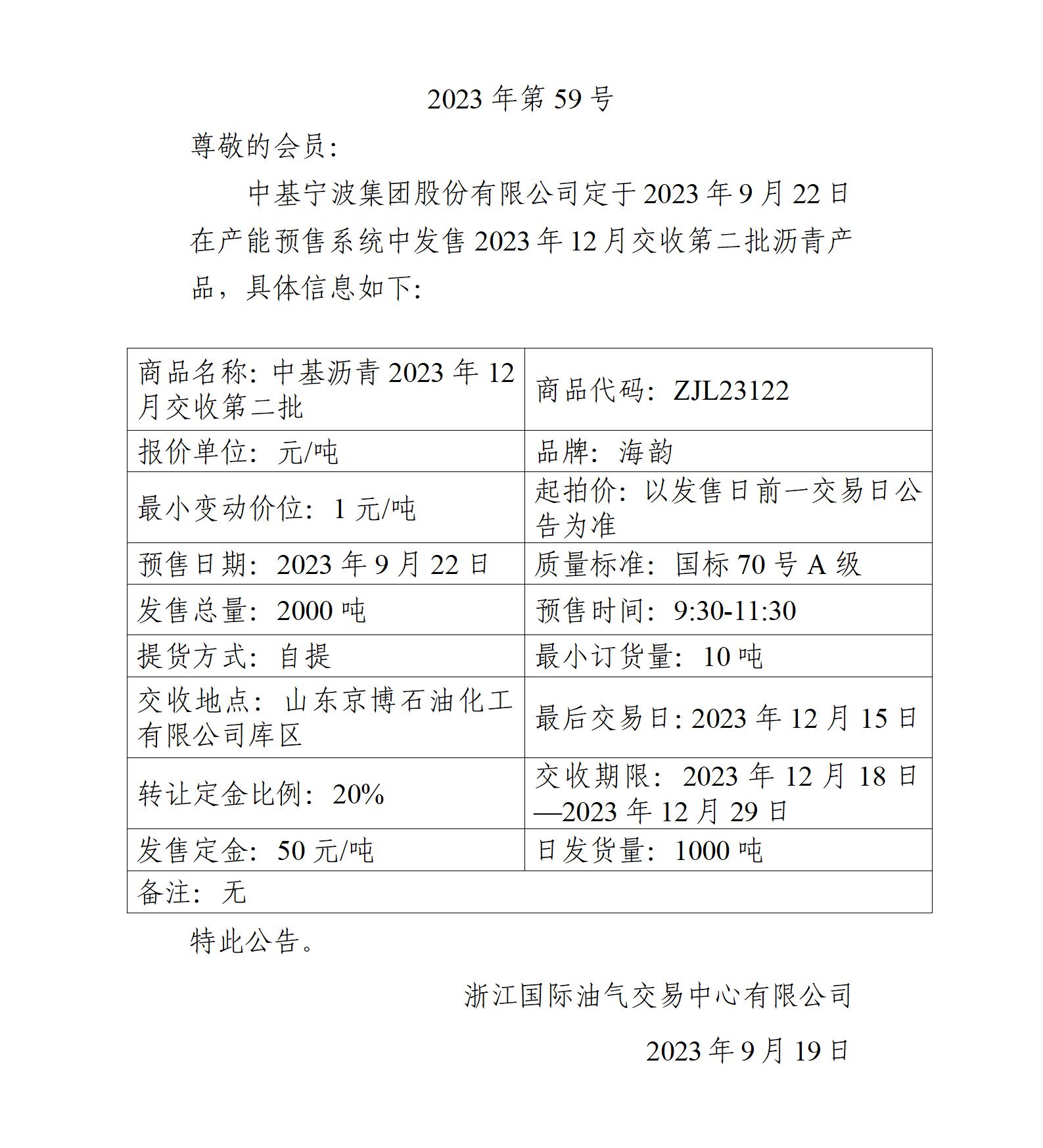 關(guān)于中基寧波集團(tuán)股份有限公司預(yù)售2023年12月交收第二批瀝青產(chǎn)品的公告_01.jpg