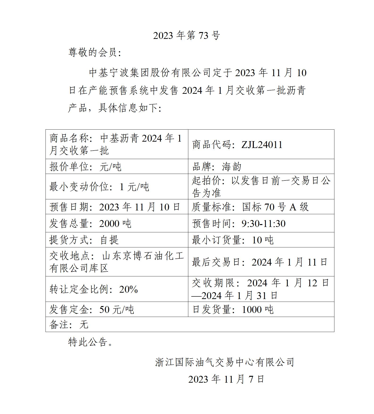 關(guān)于中基寧波集團(tuán)股份有限公司預(yù)售2024年1月交收第一批瀝青產(chǎn)品的公告_01.jpg