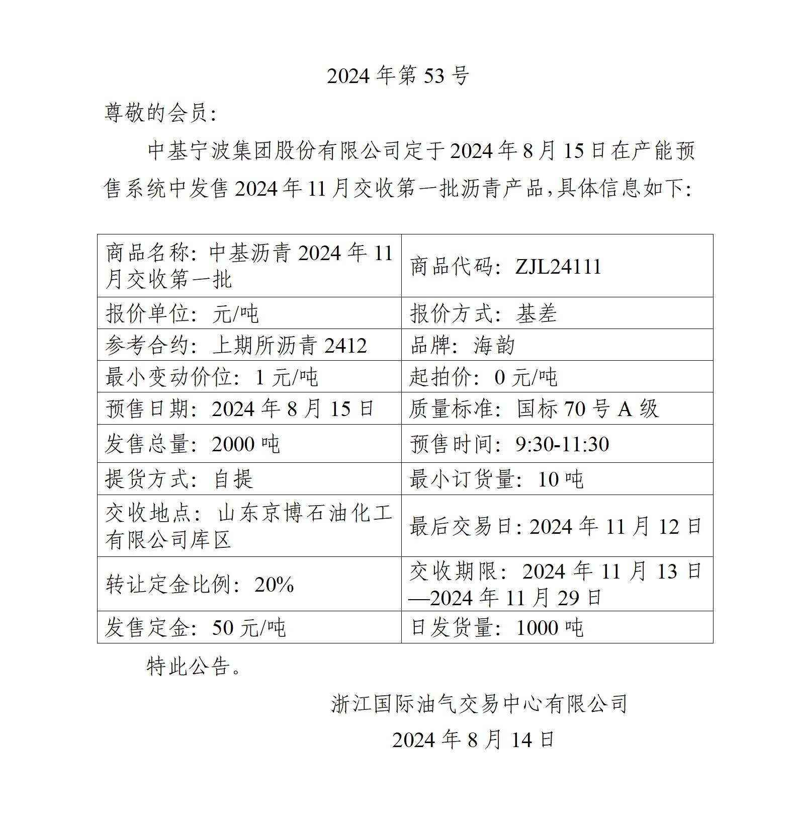 關于中基寧波集團股份有限公司預售2024年11月交收第一批瀝青產(chǎn)品的公告_01.jpg